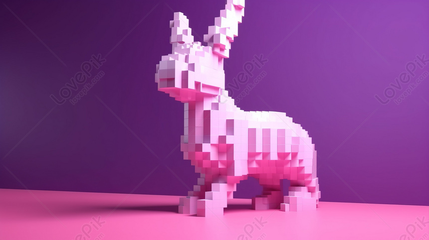 Pixel Art Con Rendering 3d Adorabile Coniglietto Con Orecchie, Coniglietto  3d Sfondi, Arte Sfondi, Arte Dei Pixel Sfondi JPG Immagine Gratis, sfondi  download su Lovepik