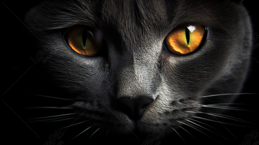 Gatto Nero Scuro Con Misteriosi Occhi Arancioni Che Guardano In Lontananza,  Occhi Sfondi, Nero Sfondi, Misterioso Sfondi JPG Immagine Gratis, sfondi  download su Lovepik