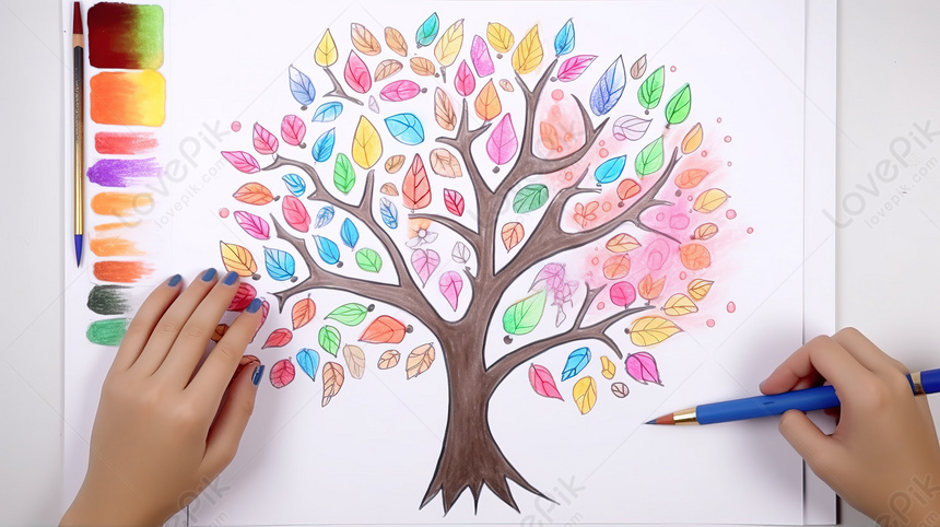 Раскраска Листья деревьев