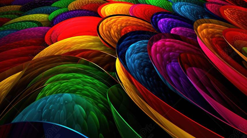 Hình nền iPhone với chủ đền gợn sóng gradient đầy màu sắc