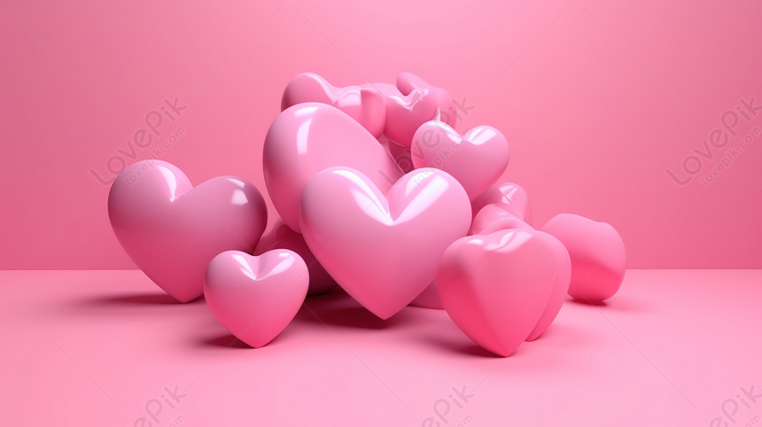 Tổng hợp mẫu hình nền trái tim màu hồng dep với nhiều phong cách khác nhau