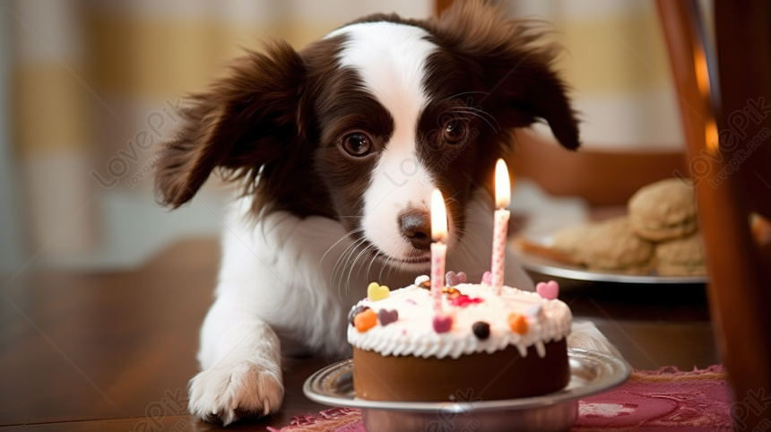 Dogs watching 2024 dog cake