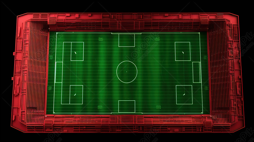 Fond Modèle 3d Dun Terrain De Football Et Dun Stade Fond, Modèle Graphique  3d Dun Terrain