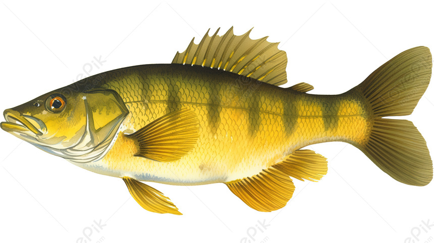 Photo de Le Poisson basse Jaune Et Noir Est Assis Sur Un Fond