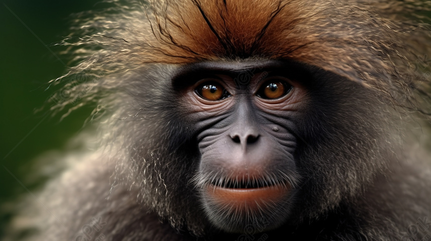 Background Of A Monkey With Restored Hair On Its Head Unveiling