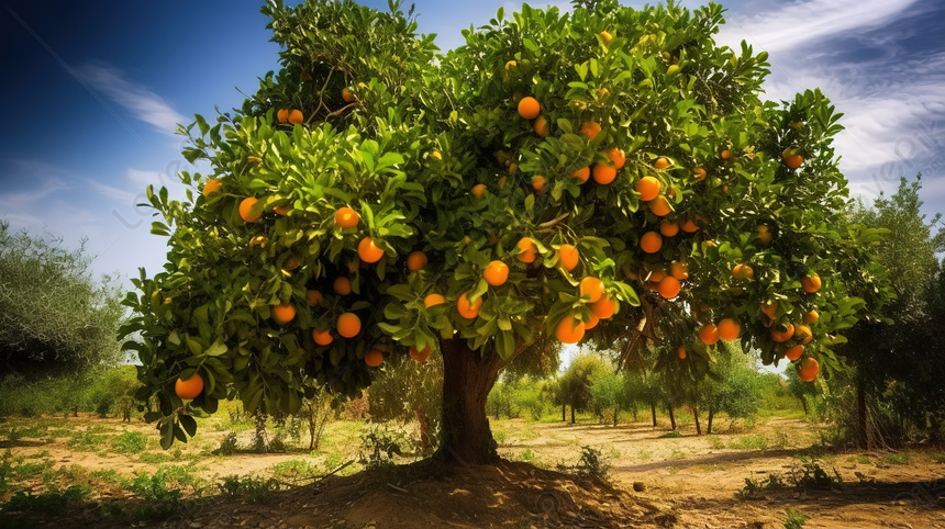 The Story Behind An Orange Tree Planted In An Organic Farm, Orange Tree ...