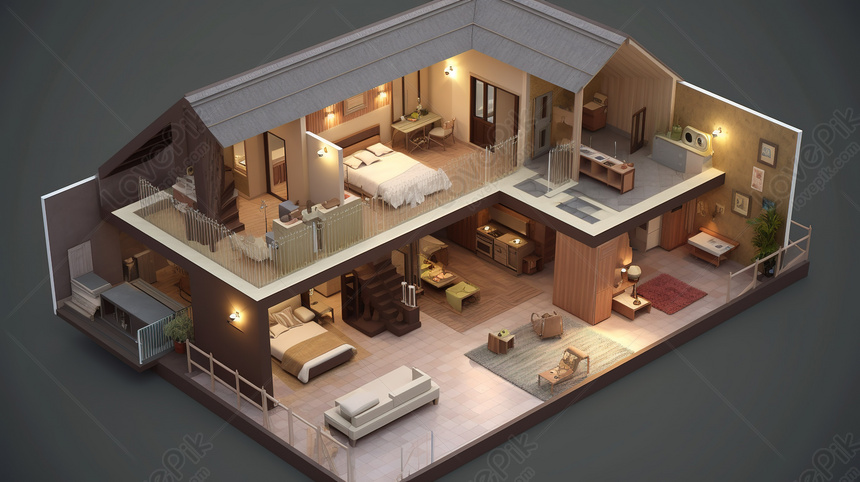 Example Of 3d House Plan Software Background, House 3d Backgrounds ...