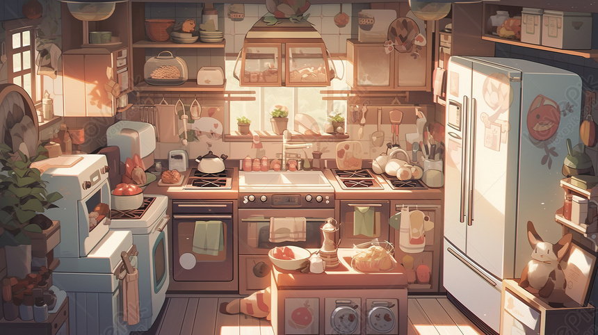Aesthetic Anime Bedroom posted by Sarah Cunningham, anime kitchen HD  wallpaper | Pxfuel