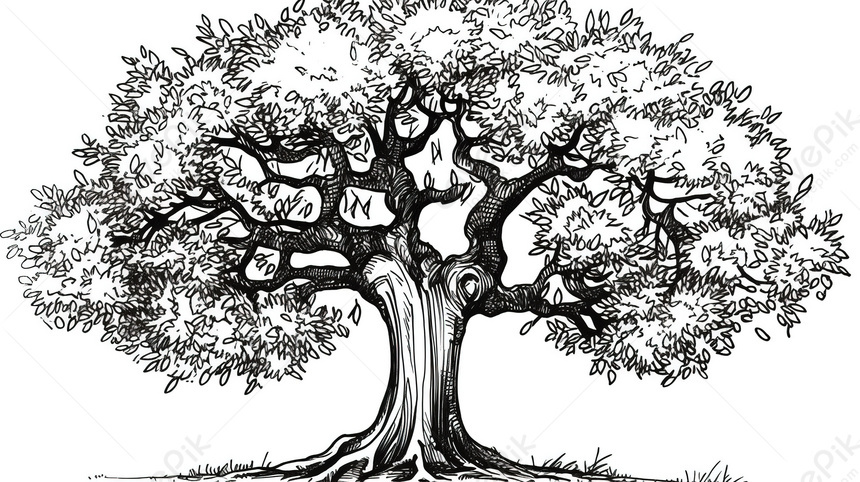 Photo de Dessin Dun Olivier En Noir Et Blanc Arbre Arri re plans