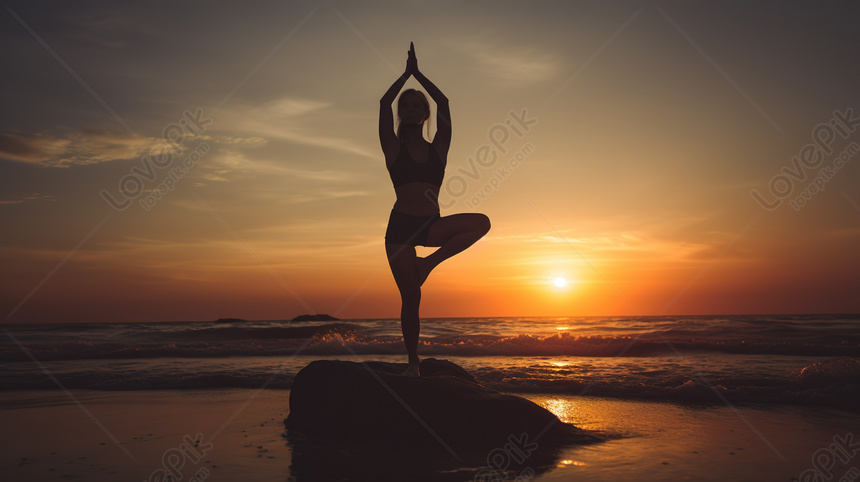 Woman in half moon yoga pose meditating at sunset Photograph by Michal  Bednarek - Pixels