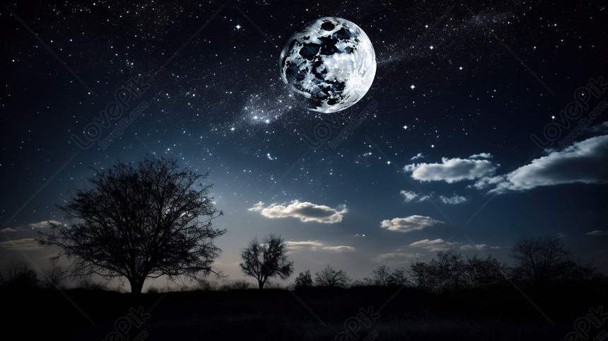 Xanh Tím - Mặt trăng thắp sáng cả bầu trời đêm đen nếu đến... | Facebook
