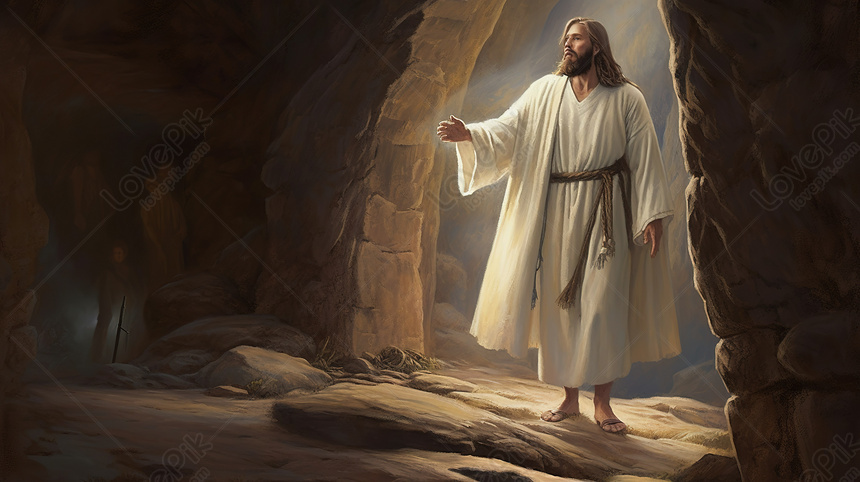 The Background Of Jesus Standing In A Cave, Stand Backgrounds, The ...