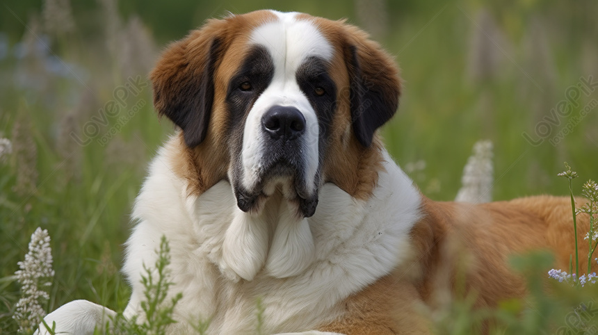 Cachorro São Bernardo Marrom E Branco Na Grama, Grama Marrom Fundos, Grama  Fundos, Cachorro Fundos Imagem Grátis_Fundos Número 361433059_JPG Formato  Imagem_