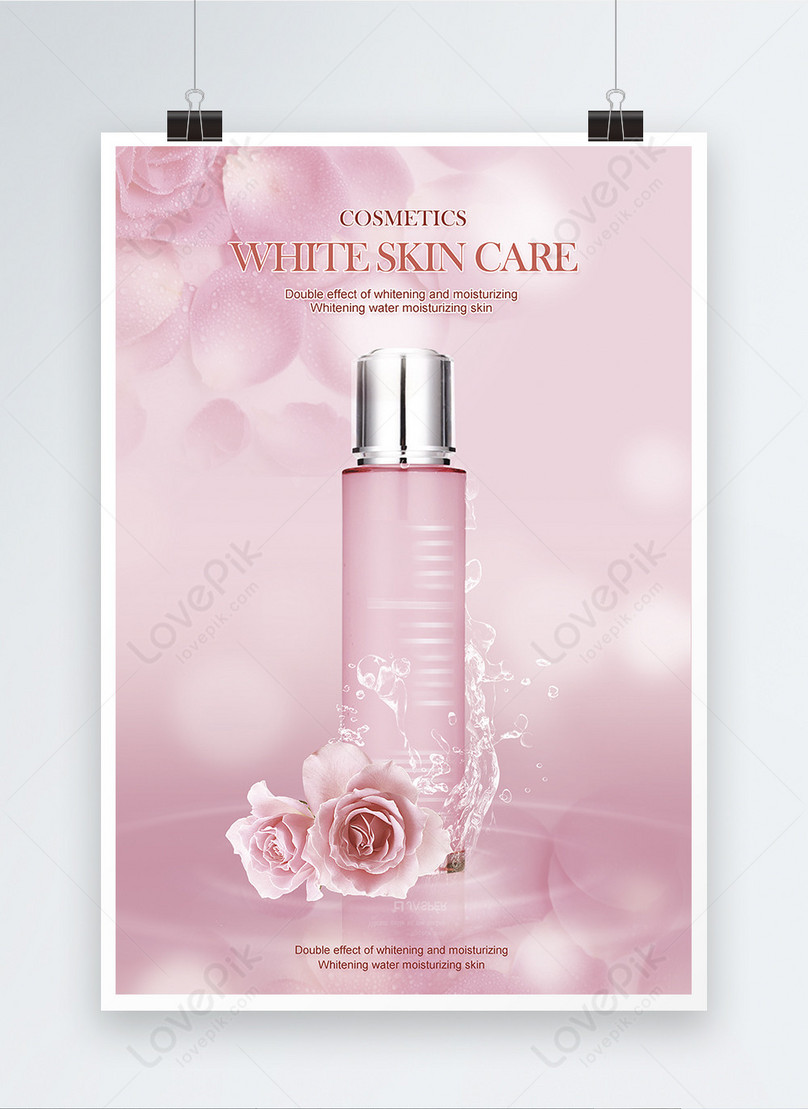 Toner Cosmetics Posters Template, cosmetics poster, pink poster, skin care poster