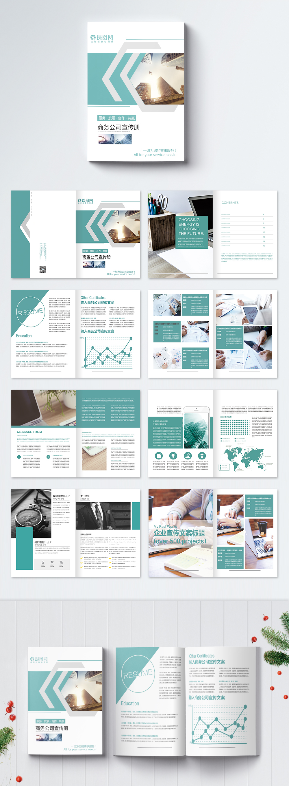 Business company publicize the whole set of pictures template image ...