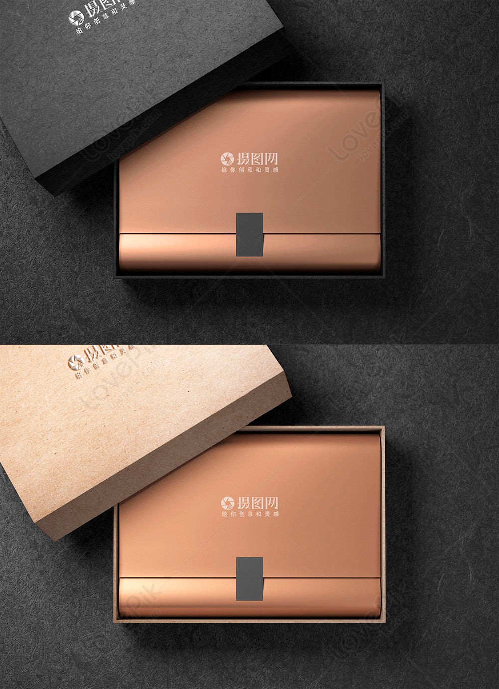 Download Golden gift box mockup template image_picture free ...