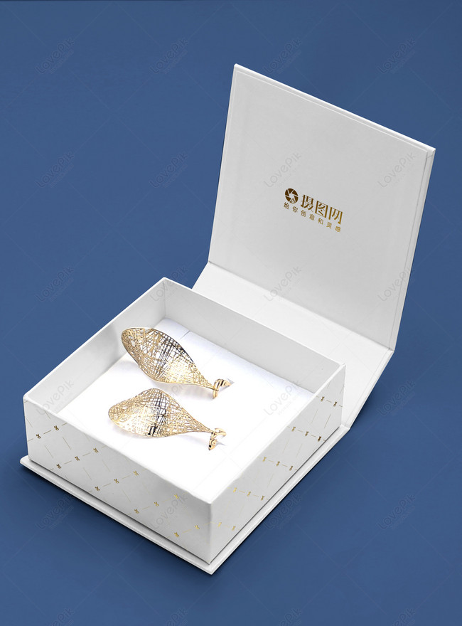 Open white gift box packaging mockup Gfxtra