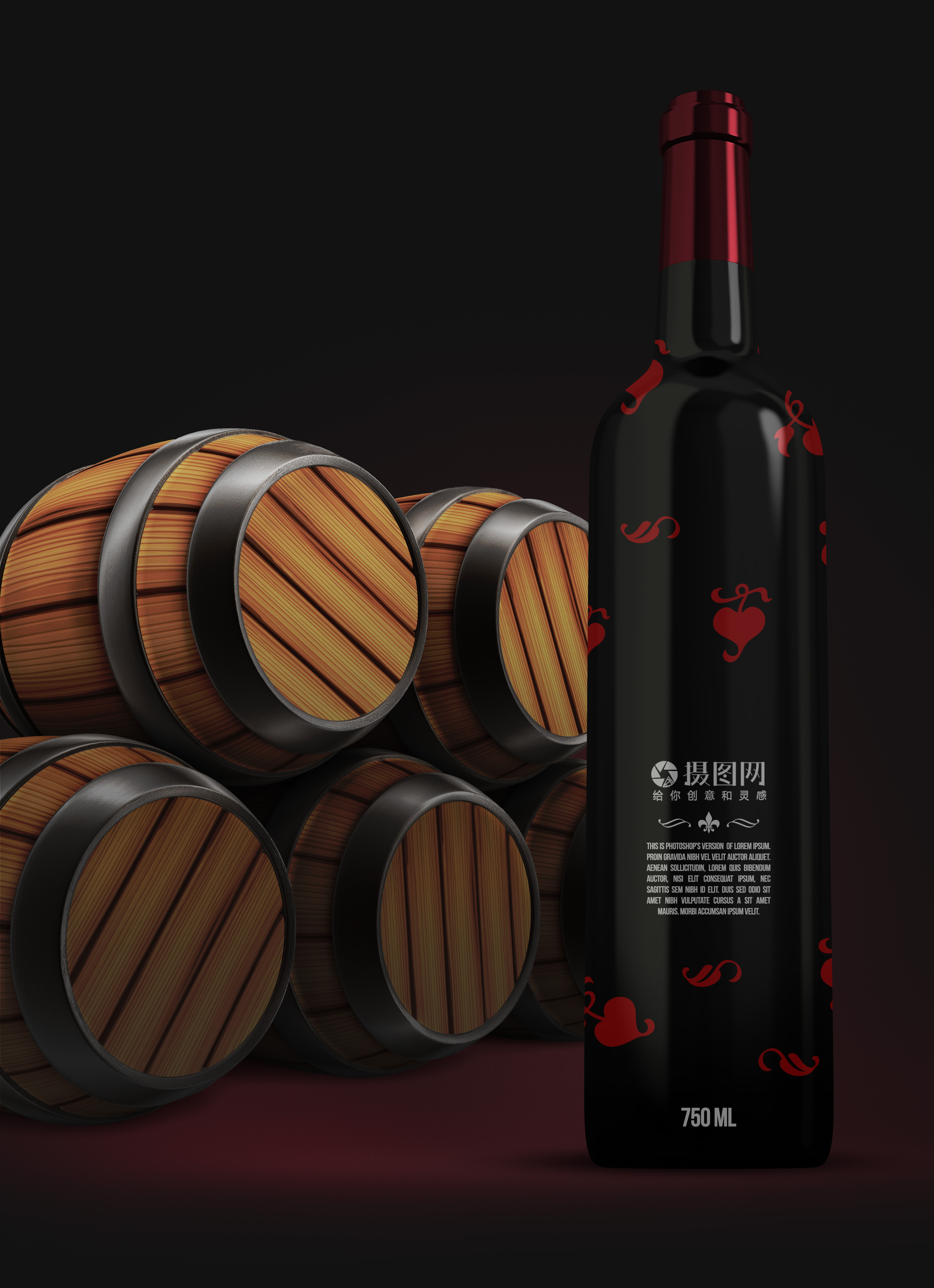 Download Red Wine Bottle Packaging Mockup Template Image Picture Free Download 400781304 Lovepik Com PSD Mockup Templates