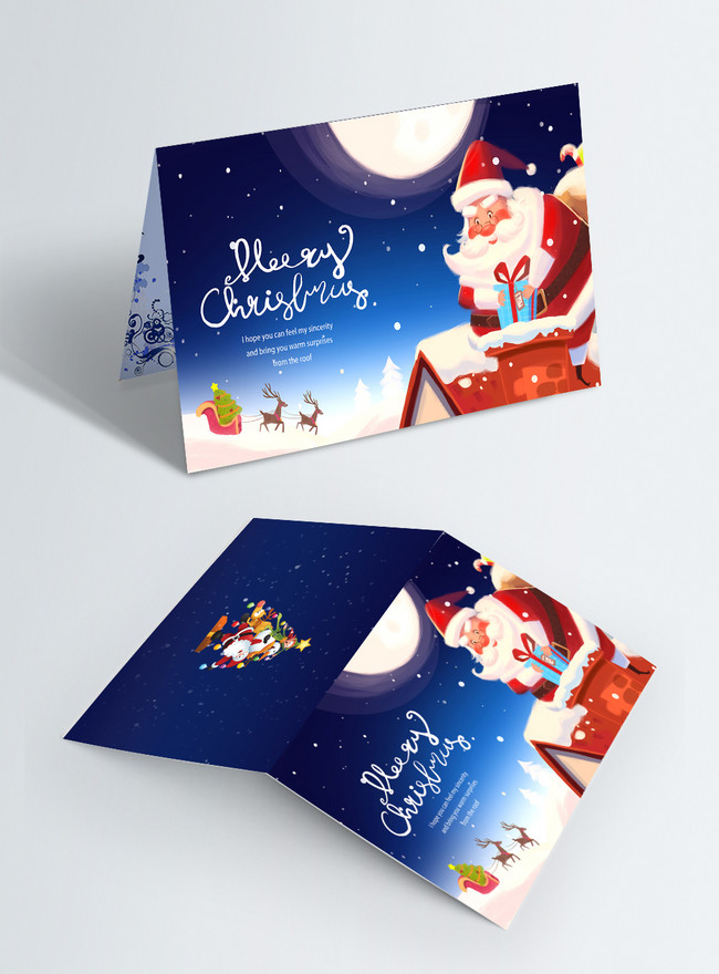 Romantic Cartoon Christmas Cards Template, carte noel templates, christmas templates, christmas australia