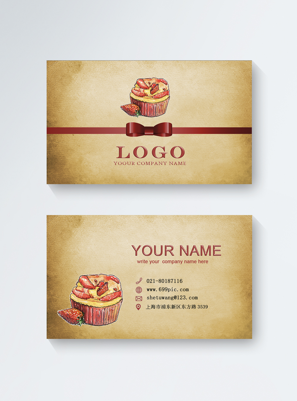 Cake shop business card template image_picture free download Within Cake Business Cards Templates Free