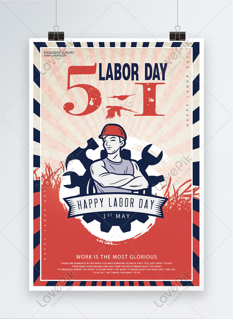 International Labor Day English Edition Poster Template - 