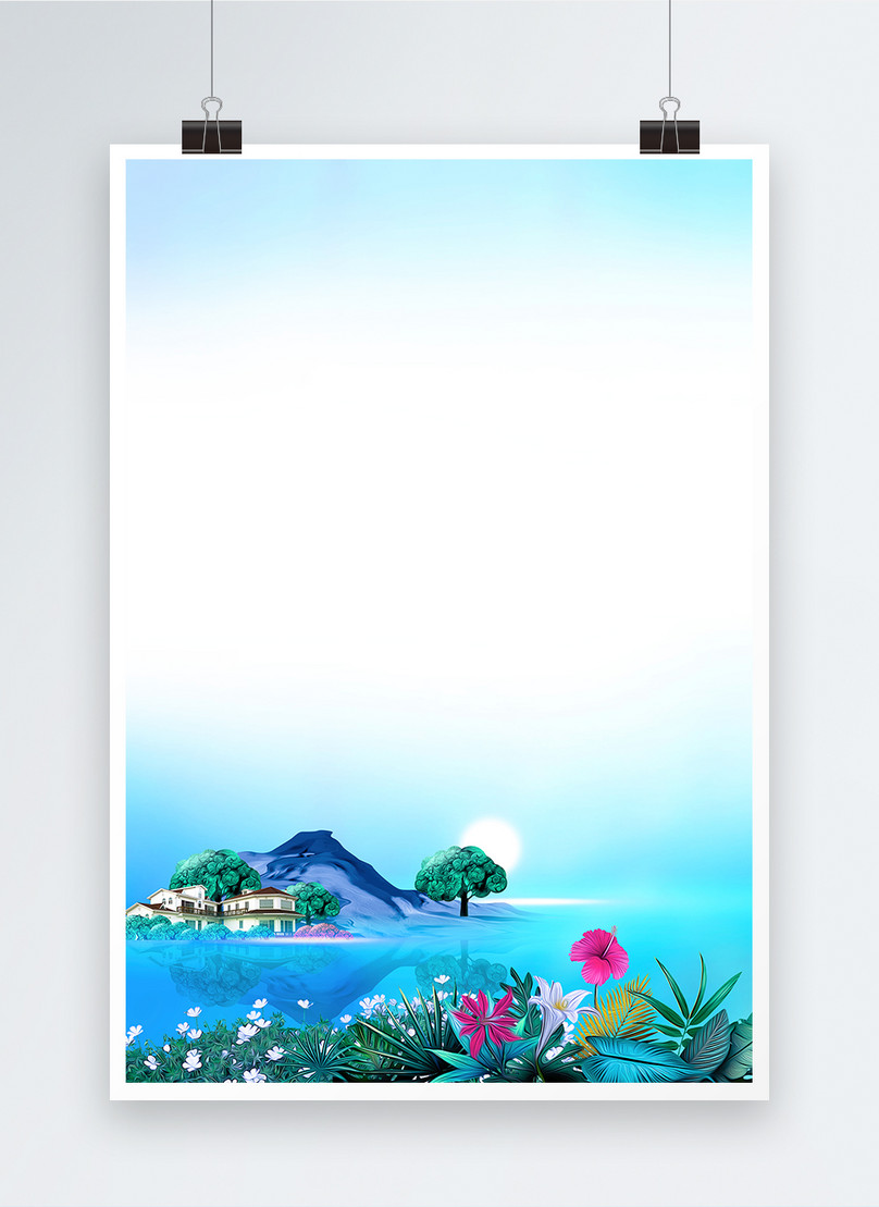 Simple atmosphere chinese real estate poster background template  image_picture free download 