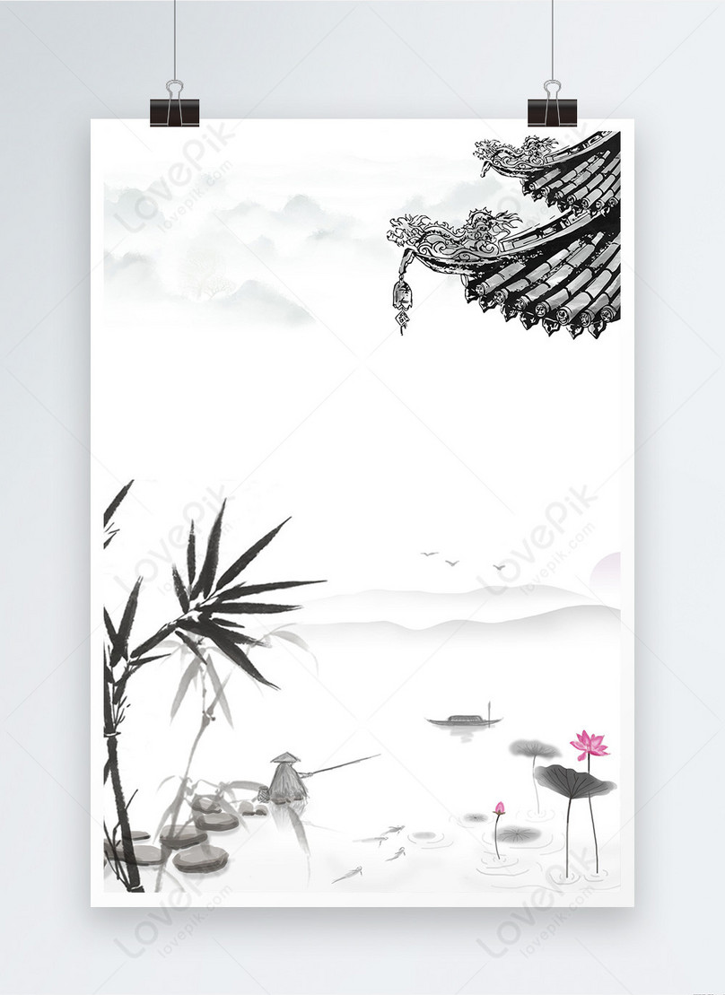 Simple atmosphere chinese style poster background template image_picture  free download 