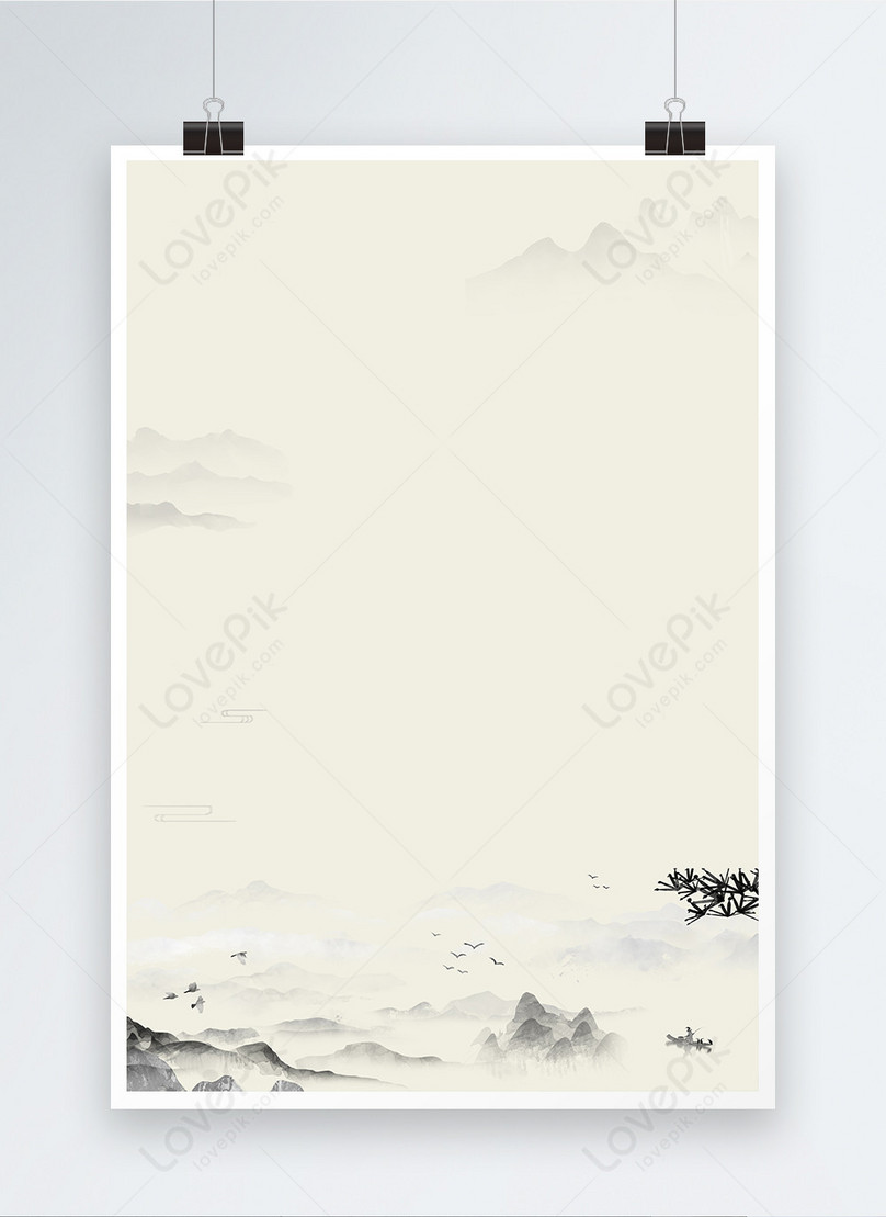 Simple ink chinese style poster background template image_picture free  download 