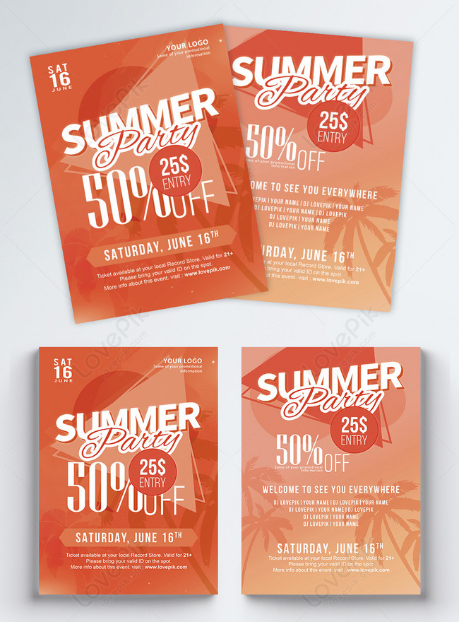 Summer Event Party Flyer Design Template Image Picture Free Download Lovepik Com