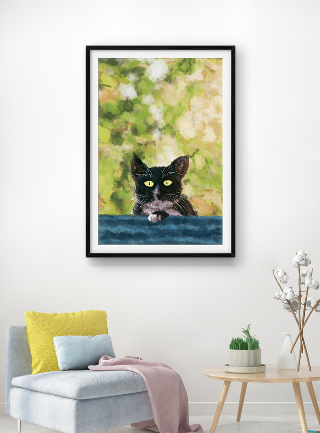 Original Oil Painting Cat Home Decoration Painting Decorative Pa Template, acrylic frame templates, decorative painting templates, tortoiseshell
