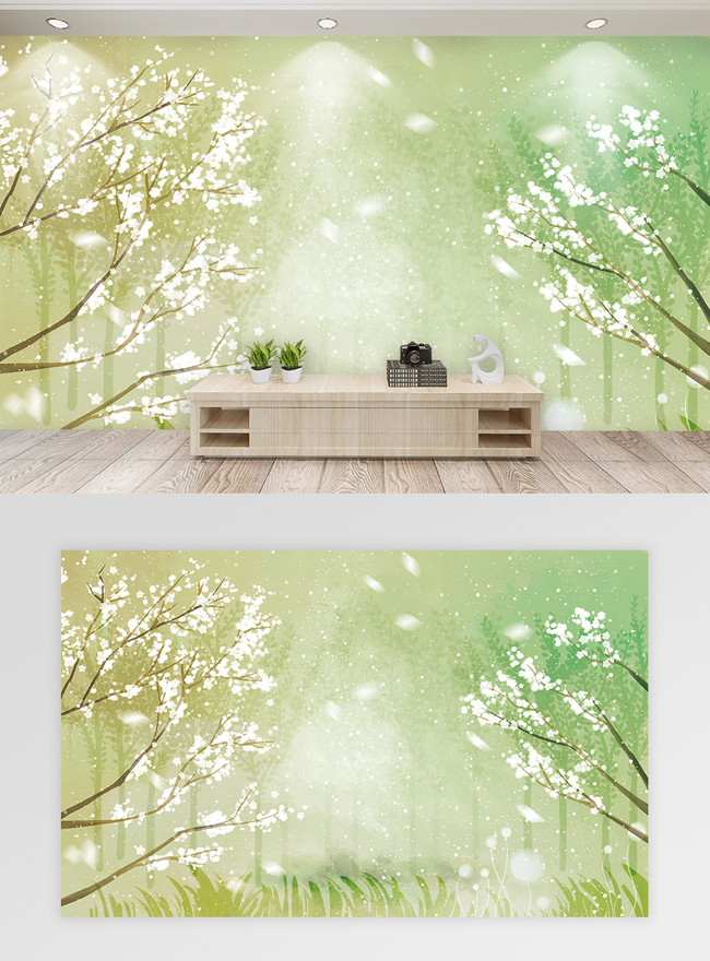美しい森のイラスト背景の壁イメージ テンプレート Id Prf画像フォーマットpsd Jp Lovepik Com