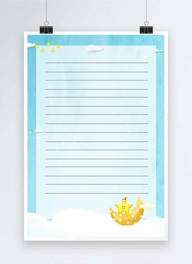 Small fresh letter sign paper poster background template template  image_picture free download 