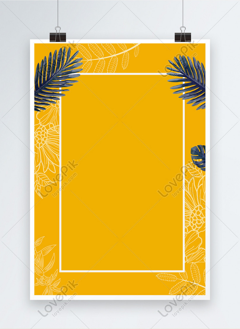 Yellow minimalistic creative poster background template image_picture free  download 