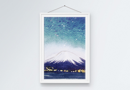 Mẫu Tranh trang trí phong cảnh núi Phú Sĩ