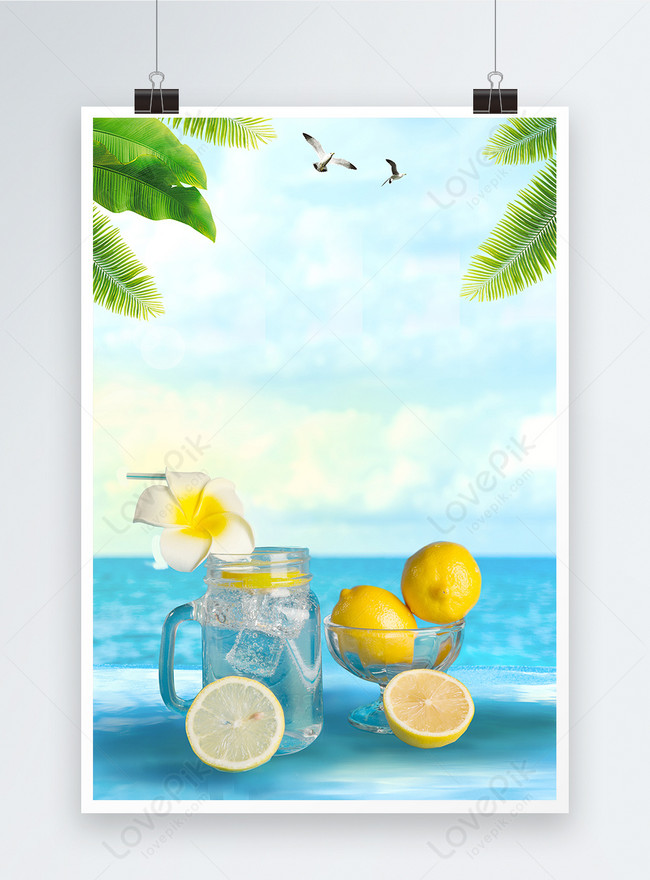 夏の氷のレモンのポスターの背景イメージ 背景 Id Prf画像フォーマットpsd Jp Lovepik Com