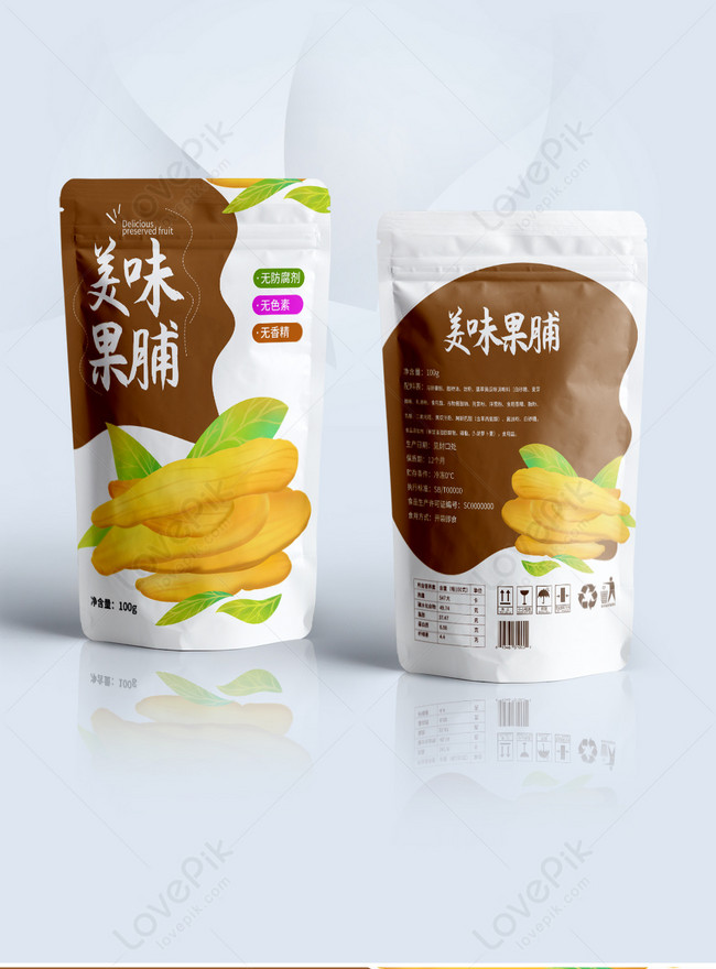 Delicious dried fruit preserved bag design template image_picture free ...