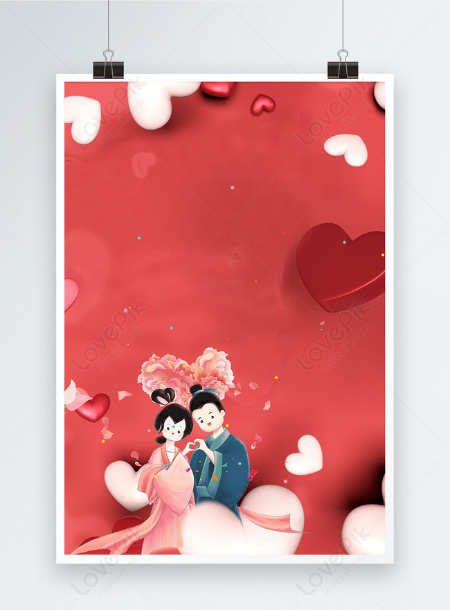 Download Atmospheric Chinese Valentines Day Poster Background Template Images Hd Psd Poster Backgrounds 401589621 Lovepik Com PSD Mockup Templates