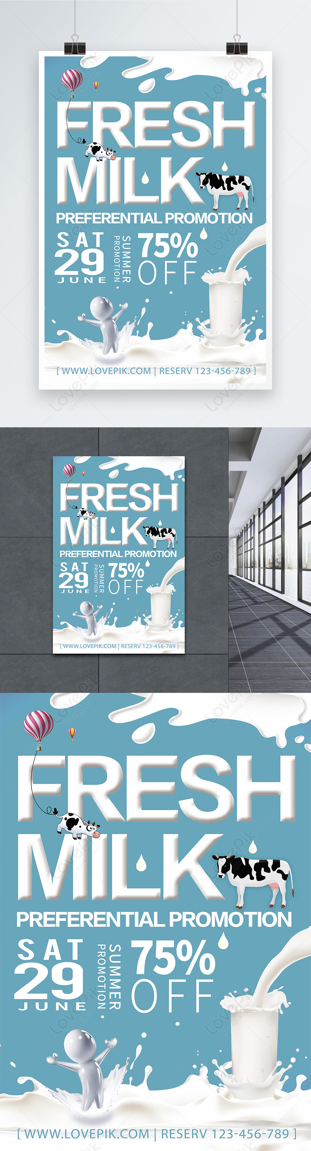 Milk promotion posters template image_picture free download 450000125 ...