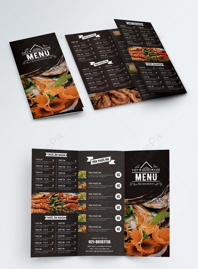 Vietnamese Gourmet Dining Tri-Fold Menu Template Image_Picture Free  Download 450000209_Lovepik.Com