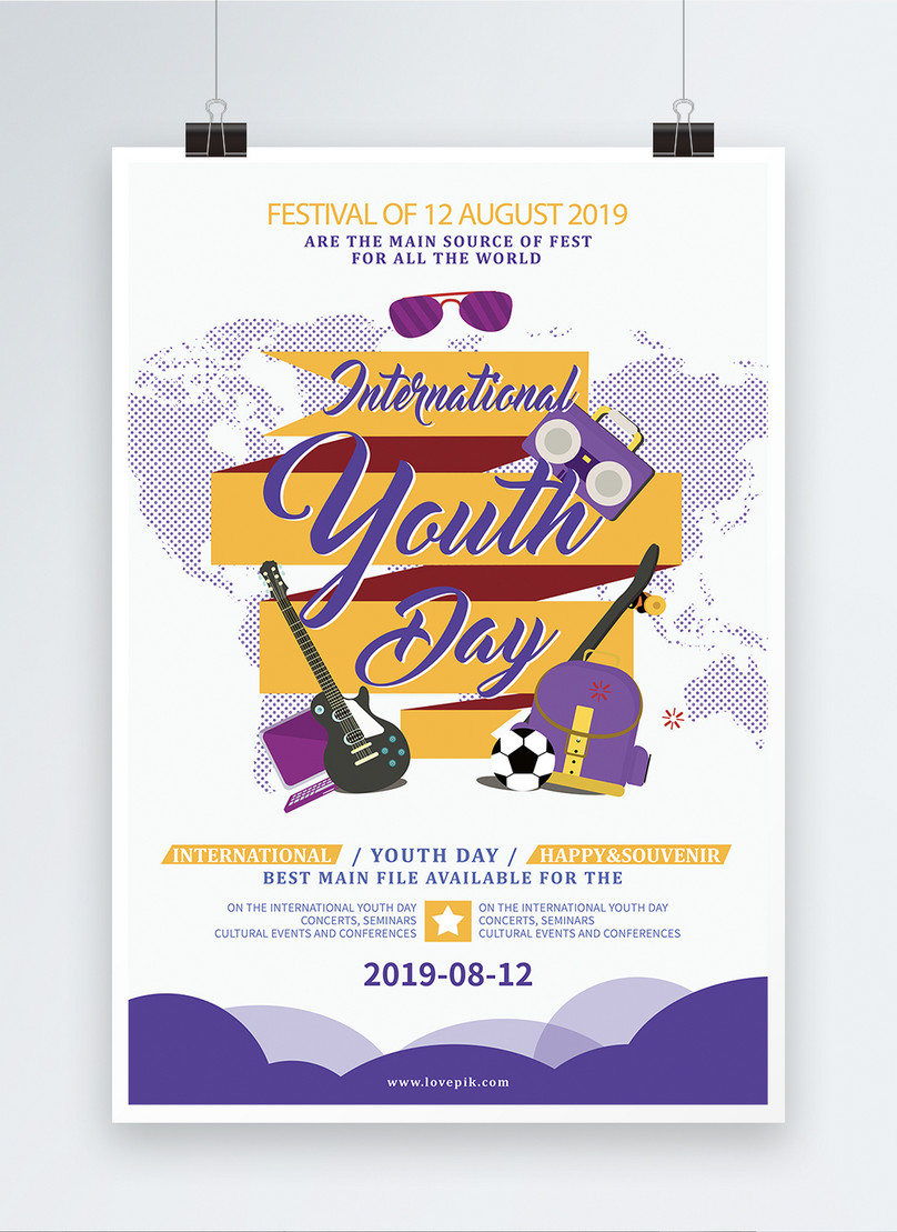 International youth day poster design template image_picture free Intended For Youth Group Flyer Template Free