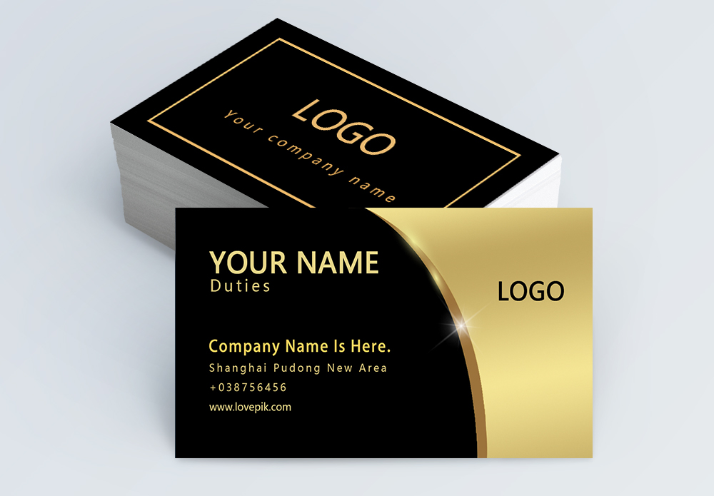 Black Gold Business card Templates pictures and stock images 