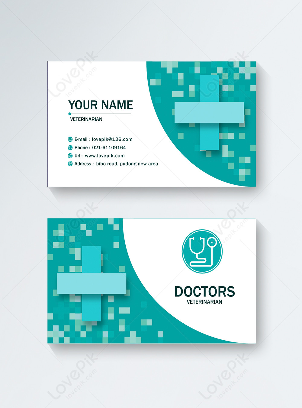 تصميم بطاقة عمل طبيب