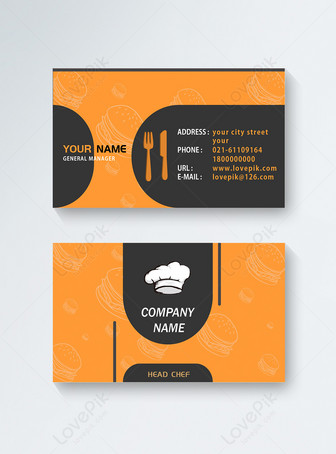 restaurant business card template