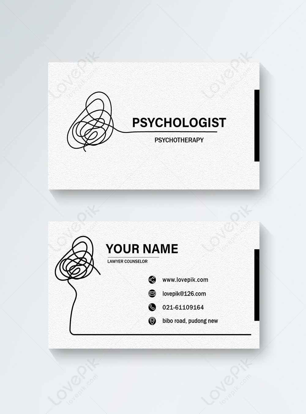 Psychologist business card template image_picture free download Regarding Legal Business Cards Templates Free