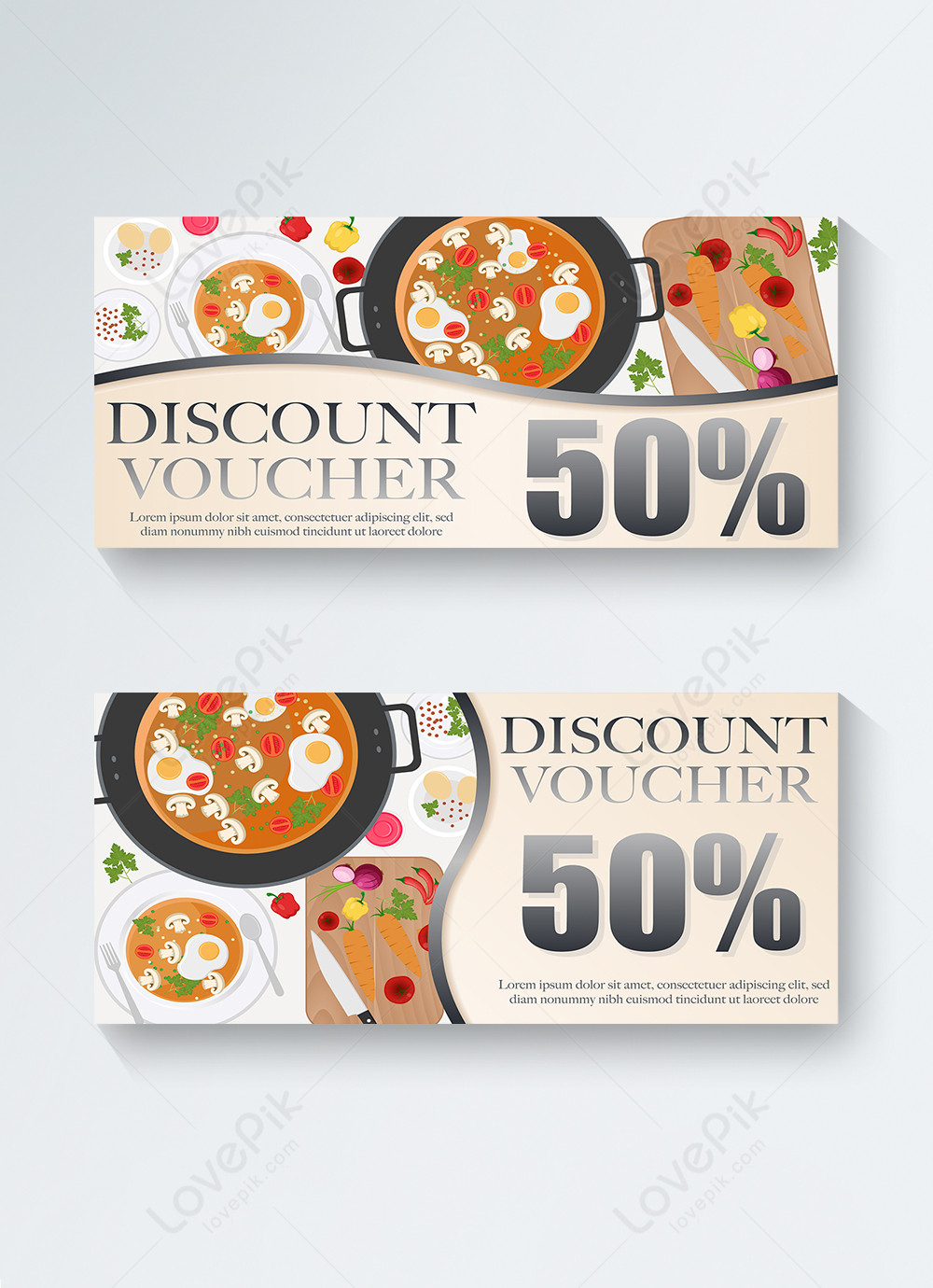 Templat Diskon Voucher Makanan Dengan Ilustrasi Vektor Makanan Gambar Unduh Gratis Templat 450000394 Format Gambar Ai Lovepik Com