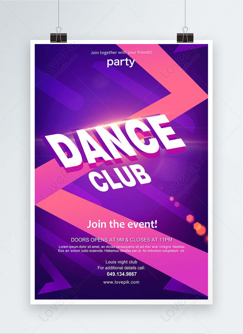 Night dance club poster template image_picture free download  