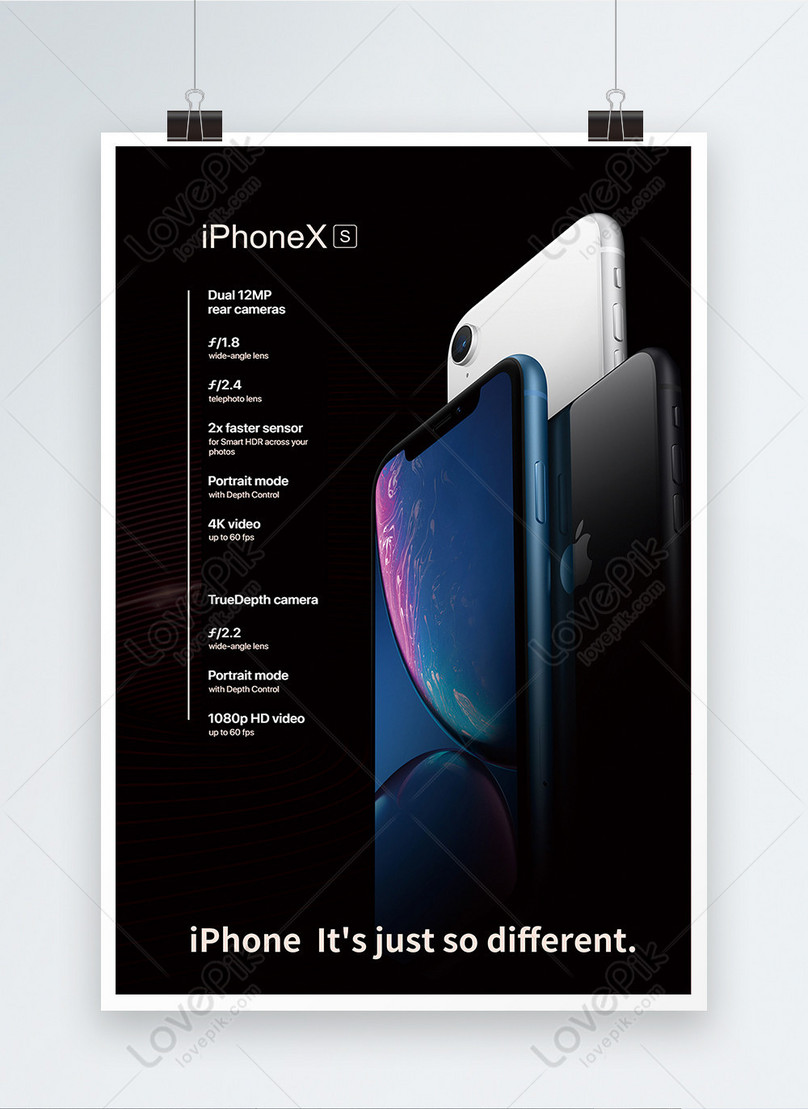 Прохладный рекламный плакат Iphone Xs изображение_Фото номер 450000485_PSD  Формат изображения_ru.lovepik.com