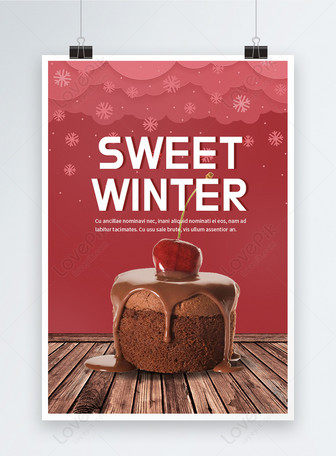 Free Christmas Bakery Cake Order Ad Banner PSD Template