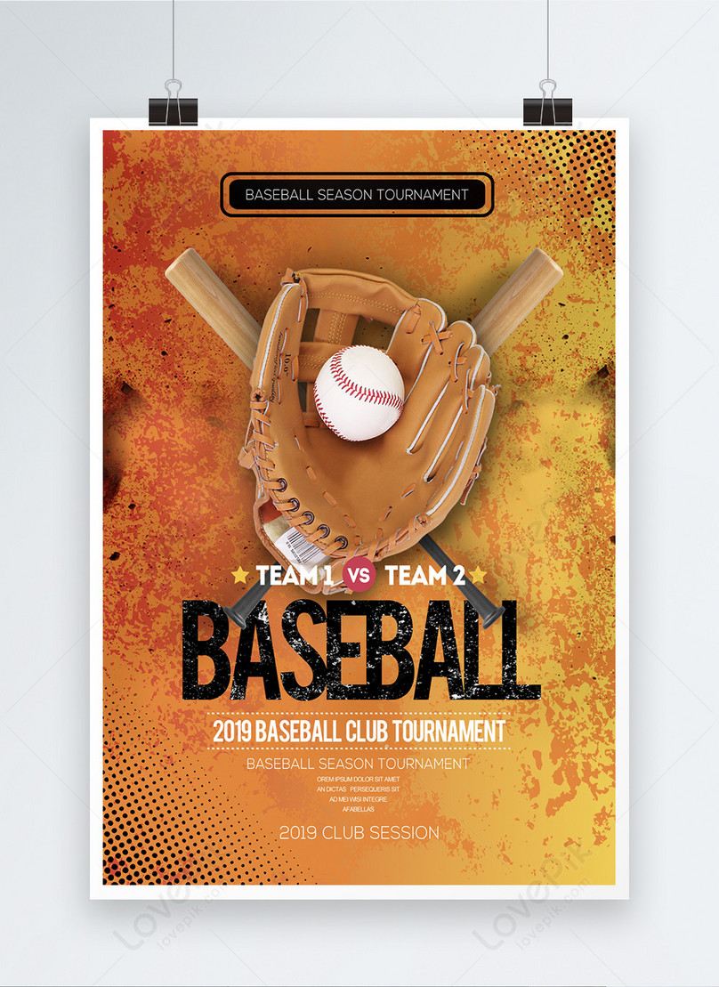 Personality Creative Trend Style Baseball Club Game Theme Poster