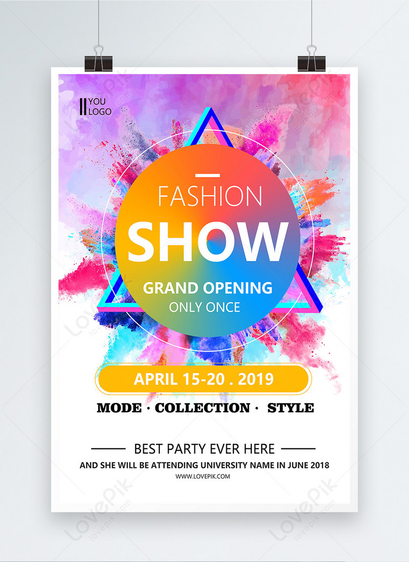 Colorful Fashion Show Poster Template Image Picture Free Download 450000926 Lovepik Com